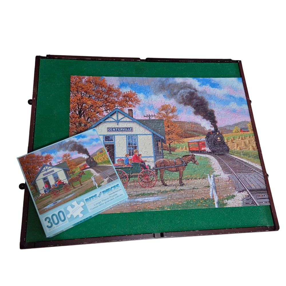 Bits and Pieces Whistle Stop 300 Large Piece Jigsaw Puzzle John Sloane 44149